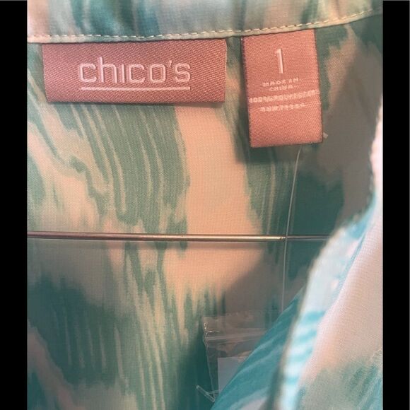 Chico’s Zippered sheer shirt/jacket sz 1 - Picture 4 of 6